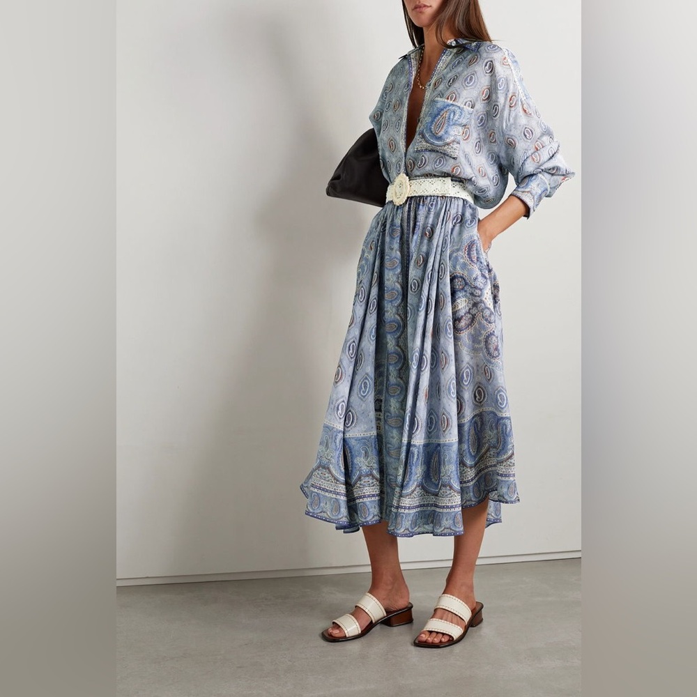Zimmermann Vitali Paisley Print Skirt
